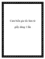 Cảm biến gia tốc làm từ giấy dùng 1 lần