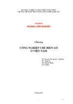 Cẩm nang ngành Lâm nghiệp - Chương: Công nghiệp chếbiến gỗ ở Việt Nam