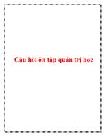 Câu hỏi ôn tập quản trị học (tiếp)