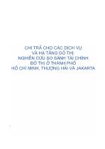 Chi trả cho các dịch vụ và hạ tầng đô thị: Nghiên cứu so sánh tài chính đô thị ở thành phố Hồ Chí Minh, thượng Hải và jakarta