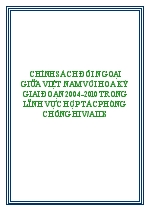 Chính sách đối ngoại giữa Việt Nam với hoa kỳ giai đoạn 2004-2010 trong lĩnh vực hợp tác phòng chống HIV/AIDS