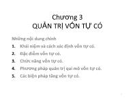 Chương 3: Quản trị vốn tự có