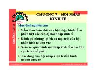 Chương 7 – hội nhập kinh tế