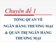 Chuyên đề 1 tổng quan về ngân hàng thương mại và quản trị ngân hàng thương mại (tiếp)