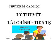 Chuyên đề 5 Hệ thống tiền tệ và khủng hoảng tài chính tiền tệ