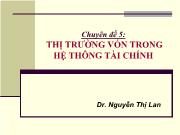 Chuyên đề 5: Thị trường vốn trong hệ thống tài chính