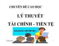 Chuyên đề Cấu trúc tài chính doanh nghiệp và các khuynh hướng tài trợ cấu trúc tài chính doanh nghiệp