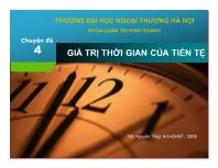 Chuyên đề Giá trị thời gian của tiền tệ - Nguyễn Thúy Anh