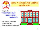 Chuyên đề Tổ chức bộ máy hành chính nhà nước