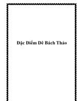 Đặc điểm dê bách thảo