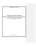 Đánh giá tổng thể tình hình kinh tế - Xã hội Việt Nam sau 5 năm gia nhập tổ chức thương mại thế giới