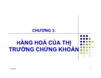 Đầu tư chứng khoán - Chương 3: Hàng hoá của thị trường chứng khoán