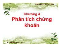 Đầu tư chứng khoán - Chương 4: Phân tích chứng khoán