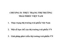 Đầu tư chứng khoán - Chương II: Thực trạng thị trường trái phiếu Việt Nam