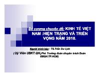 Đề cương Chuyên đề: Kinh tế Việt Nam :hiện trạng và triển vọng năm 2010