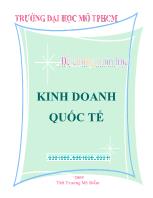 Đề cương môn học kinh doanh quốc tế