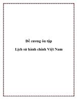 Đề cương ôn tập Lịch sử hành chính Việt Nam