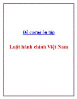 Đề cương ôn tập Luật hành chính Việt Nam