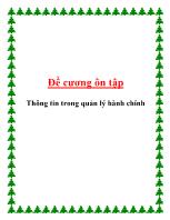 Đề cương ôn tập Thông tin trong quản lý hành chính