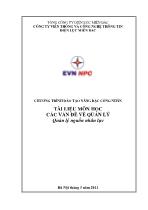 Đề tài Chương trình đào tạo nâng bậc công nhân tài liệu môn học các vấn đề về quản lý - Quản lý nguồn nhân lực