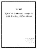 Đề tài Nghiên cứu phát triển mô hình Quĩ đầu tư bất động sản ở Việt Nam hiện nay