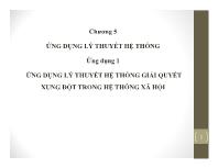 Đề tài Ứng dụng lý thuyết hệ thống giải quyết xung đột trong hệ thống xã hội