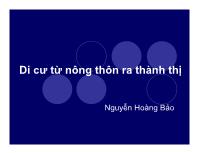 Di cư từ nông thôn ra thành thị