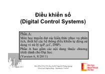 Điều khiển số (Digital Control Systems)