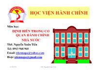 Định biên trong cơ quan hành chính nhà nước