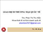 Giao dịch thương mại quốc tế