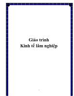 Giáo trình Kinh tế lâm nghiệp (tiếp)