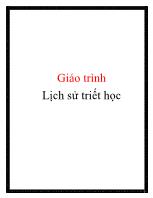 Giáo trình Lịch sử triết học