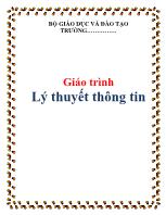 Giáo trình Lý thuyết thông tin (tiếp)