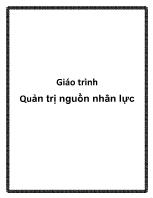 Giáo trình Quản trị nguồn nhân lực (tiếp theo)