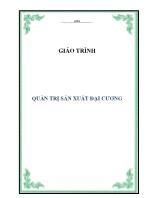 Giáo trình quản trị sản xuất đại cương