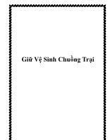 Giữ vệ sinh chuồng trại