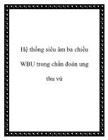 Hệ thống siêu âm ba chiều WBU trong chẩn đoán ung thu vú