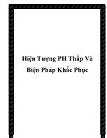 Hiện tượng ph thấp và biện pháp khắc phục