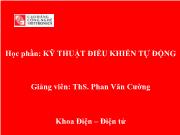 Học phần: Kỹ thuật điều khiển tự động