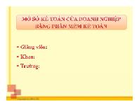 Huongs dẫn dùng phần mềm kế toán doanh nghiệp