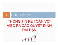 Kế toán chi phí sản xuất - Chương 11: Thông tin kế toán với việc ra các quyết định dài hạn