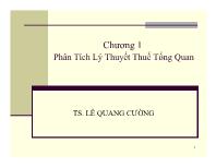 Kế toán kiểm toán - Chương 1: Phân tích lý thuyết thuế tổng quan