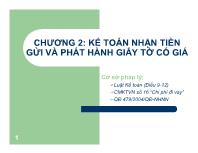 Kế toán kiểm toán - Chương 2: Kế toán nhận tiền gửi và phát hành giấy tờ có giá