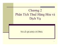 Kế toán kiểm toán - Chương 2: Phân tích thuế hàng hóa và dịch vụ