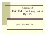 Kế toán kiểm toán - Chương 2: Phân tích thuế hàng hóa và dịch vụ