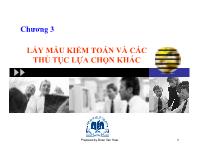 Kế toán kiểm toán - Chương 3: Lấy mẫu kiểm toán và các thủ tục lựa chọn khác