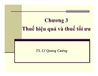 Kế toán kiểm toán - Chương 3: Thuế hiệu quả và thuế tối ưu