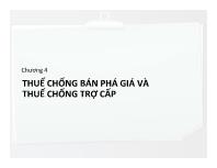 Kế toán kiểm toán - Chương 4: Thuế chống bán phá giá và thuế chống trợ cấp