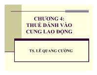 Kế toán kiểm toán - Chương 4: Thuế đánh vào cung lao động