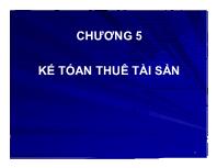 Kế toán kiểm toán - Chương 5: Kế toán thuê tài sản